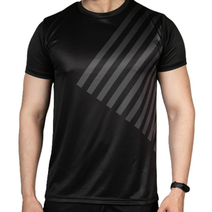 New Men’s <b>Black</b> Print Sublimation T-Shirt Streetwear Casual Short Sleeve Geometric Pattern <b>Top</b> for Fashion Style Sublimation - Product Image 1