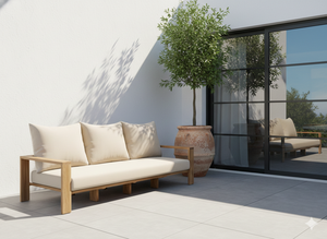 Modern Eco-Friendly Wooden Patio <b>Bench</b> Solid Wood Frame Outdoor Furniture for Hotel Park Use Minimalist Design Durable 3 Person - Product Image 3