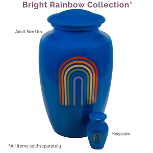 Urna Funeraria LU Bright Rainbow, Estilo Americano, Blanca, Capacidad de 200 Pulgadas Cúbicas, Expresa Esperanza y Amor a Través del Diseño - Product Image 2