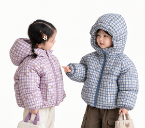 Children Hooded Puffer Jacket <b>Winter</b> <b>Coat</b> Zip-up Quilted Outerwear for Girls and Boys - Product Image 3