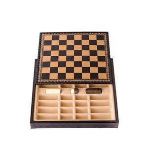 Juego de Ajedrez de Cuero Premium Personalizado al por Mayor, Tablero de Juego Plegable Portátil con Piezas con Peso, Regalo Corporativo y para Torneos de Club - Product Image 6