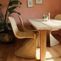 Chaise de salle à manger en rotin écologique et durable, chaise longue, siège de salon, fabrication de meubles sur mesure OEM ODM