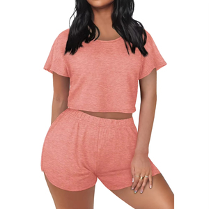 Conjunto de Top y Shorts de Verano 2026, Ropa Casual de Calle, de Secado Rápido, Ligero, Transpirable, de Algodón Tejido, Estilo Vintage para Mujer - Product Image 6