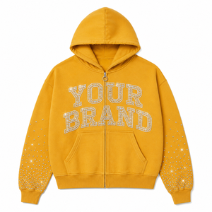 Sudadera con capucha para hombre 100% algodón con cremallera completa, diseño vintage desgastado, logo bordado, opciones personalizables, sudadera de invierno al por mayor - Product Image 2