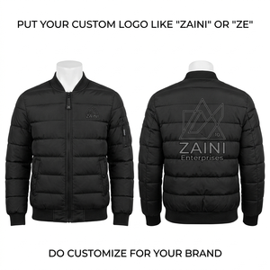 Premium 380 GSM Cotton Worsted Quilted Panel Black Winter Hooded Windproof Waterproof <b>Camouflage</b> Puffer Jacket Custom Embroidery - Product Image 1