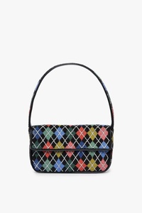 Nuevo Bolso de Hombro con Cuentas a Cuadros, Color Naranja Pastel, Cuentas Crema, Estilo Francés Vintage, Hecho a Mano, para Fiestas Nocturnas, Suave, para Mujer - Product Image 5