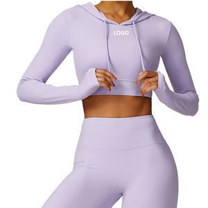 Vente en gros OEM Service respirant femmes coton polyester décontracté lavé survêtement à capuche avant pour la saison d'hiver - Product Image 1