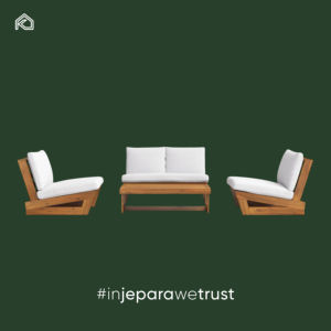 Juego de Sofás Seccionales de Madera de Teca Moderna y Duradera, Directo de Fábrica, con Cojines Impermeables para Jardín y Patio - Hanan - Product Image 2