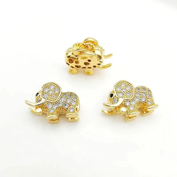 Collier pendentif animal pour femme avec finition plaquée or véritable 18 carats, incrustation de zircon et chaîne en câble