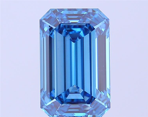 Impresionante Diamante Azul de Corte Esmeralda de 7 Quilates, Diamante Suelto de Corte Escalonado de Color Fantasía Raro para Diseños de Joyería de Lujo Personalizados - Product Image 1
