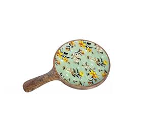 Assiette de service rectangulaire en bois d'acacia durable et écologique, technique d'émaillage coloré, design moderne, passe au lave-vaisselle, non toxique - Product Image 6