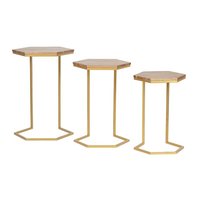 Ensemble de tables gigognes en métal d'inspiration scandinave avec une élégante finition thermolaquée pour la décoration de la maison et du bureau