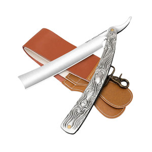 Stainless Steel New Style <b>Straight</b> Shaving <b>Razors</b> with Wood Handle High Quality Reusable & Durable Custom Color Options - Product Image 1