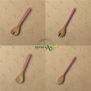 Juego de cuchara para servir ensalada de bambú natural de alta calidad al por mayor para cocinar/servir ensalada en promoción - Product Image 6