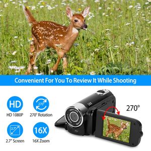 Videocamera digitale HD 1080P per bambini da 2,7 in 16X Zoom con fotocamera DV luce Selfie 270 gradi di rotazione ricaricabile per bambini - Product Image 3