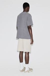 Respirant High Street noir couleur Hip Hop logo personnalisé surdimensionné lavage à l'acide t-shirt hommes Vintage lavé t-shirt - Product Image 4