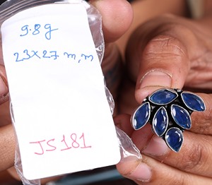 ต่างหูเงินแท้ชุบออกซิไดซ์ประดับหินสีน้ำเงินสำหรับคู่รัก |   เครื่องประดับโบโฮทำมือสุดฮิต |   แฟชั่นขายส่ง - Product Image 2