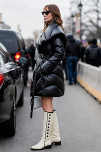 OEM Custom Logo Winter Extremely Warm Long Line <b>Puffer</b> Quilted <b>Yellow</b> <b>Jacket</b> Women Hooded Coat Waterproof Windproof Outerwear - Product Image 4