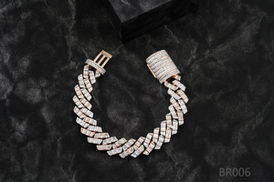 D'VINS JEWELS 9mm Cuban Link Diamond Chain Bracelet Hiphop 20 Inch Iced 10k <b>Solid</b> <b>Gold</b> Customized Weight Engagement Gift Party - Product Image 3
