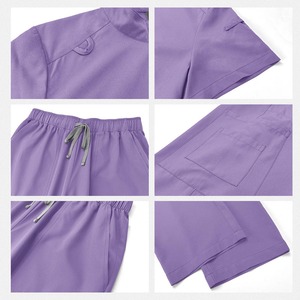 Uniformes de Enfermería Personalizados al por Mayor para Mujer, Conjuntos de Uniformes Médicos Elásticos, Tejido de Punto Moderno, Pakistán - Product Image 4