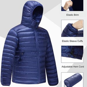 puffer jacket <b>Winter</b> Custom Men's <b>Thick</b> Warm Waterproof Baggy Zip up Cotton Puffer Down Jacket <b>Coat</b> for Men - Product Image 2