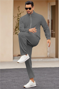 Ensemble de survêtement décontracté pour homme, deux pièces en polaire, hiver, séchage rapide, à capuche, haute qualité, 100% coton, vêtements de sport, vente en gros, direct usine - Product Image 5