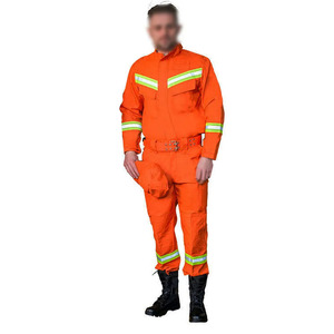 Vêtements réfléchissants à manches longues sur mesure en gros, combinaison de travail réfléchissante orange à haute visibilité avec bandes de sécurité pour hommes - Product Image 1