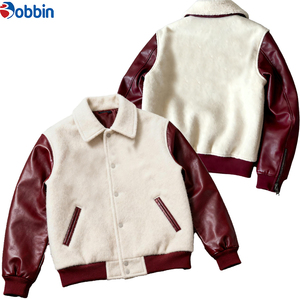 Chaqueta de Béisbol de Invierno Estilo Urbano para Hombre, Chaqueta Varsity con Bordado, Mangas de Cuero PU, Chaqueta Varsity Personalizada de Alta Calidad - Product Image 5