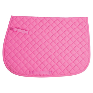 Tapis de selle matelassé rose tout usage avec sangle de harnais, coque en coton, rembourrage en polyester, pour l'équitation - Product Image 1