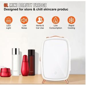 Mini Refrigerador Portátil de 10 Litros y 12 Latas para Dormitorio, Almacenamiento de Bebidas y Alimentos de Lujo para Cuidado de la Piel, Leche Materna y Chi - Product Image 3