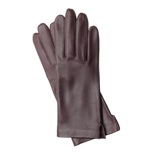 Gants d'hiver pour femmes en cuir d'agneau véritable - Blanc uni - Demi-gants et gants entiers en cuir de mouton naturel et PU, directement du Pakistan - Product Image 5