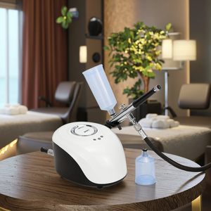 เครื่องพ่นสีแบบแรงโน้มถ่วง ชาร์จผ่าน USB 6 in 1 พร้อมคอมเพรสเซอร์ 2 ระดับความเร็ว สำหรับทำเล็บและรักษาสิว - Product Image 6