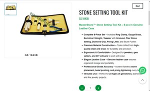 Professional Stone Setting <b>Tool</b> Kit 8pcs Jewelry Making <b>Tools</b> Set with Leather Case for Jewelry Work <b>Tool</b> |Item No GS-1843B - Product Image 3