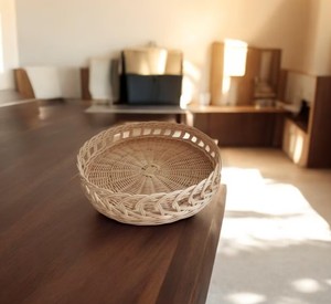 Plateau de service en rotin naturel avec poignées pour la cuisine, la salle à manger, l'hôtel, le restaurant, la décoration de la maison - Product Image 1