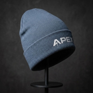 Men's Blue Beanie Hat Knit Cuffed <b>Winter</b> <b>Cap</b> Streetwear Unisex Custom Logo Wholesale Fashion - Product Image 4