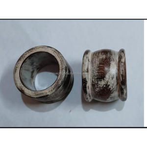 Artisan <b>Resin</b> Stone Wooden Napkin <b>Rings</b> | Finger <b>Ring</b> Inspired Geometric Holders for Luxury Dining Table and Event Decor - Product Image 2