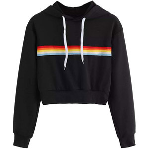 Sudadera con Capucha Personalizada con Logotipo Aplicado en la Parte Delantera, 100% Algodón Orgánico, Sudadera Corta de Invierno para Mujer, Ropa Deportiva - Product Image 2