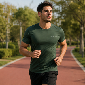 Camiseta Deportiva de Punto para Hombre con Paneles de Ventilación de Malla, Opción de Logotipo Personalizado, Diseñada para el Gimnasio de Verano y Entrenamientos al Aire Libre - Product Image 4