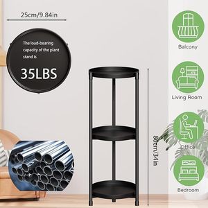 Private Labelling Space Saving Iron Planter Stand With Vertical Design Ideal For <b>Small</b> Apartments Balcony And Indoor Gardening - Product Image 6