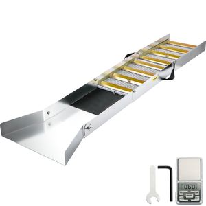 Compact 50\" Folding Aluminum Alloy Sluice Box Lightweight Portable <b>Gold</b> <b>Prospecting</b> <b>Equipment</b> W/Miner's Moss for River Tool Box - Product Image 1