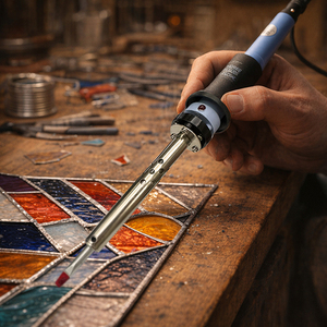 Nuevo Soldador de Precisión para Vidrio Tintado al por Mayor 100W con Punta de Cincel y Control de Temperatura para Lámina de Cobre y Artesanía con Cobre Plomado - Product Image 2