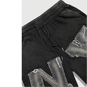Pantalones Cortos Deportivos Casuales de Cintura Media Estilo Urbano, Tejido de Malla Sólida, Compresión Transpirable, 100% Algodón, Cintura Elástica, Bolsillo Delantero - Product Image 5
