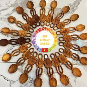 Natural Wood Spoon Eco Friendly Kitchen Utensil Handmade Cooking Spoon Vietnam Manufacturer Factory Bulk Wholesale Supply Export - Product Image 1