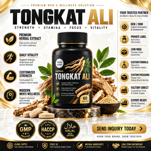 Café Instantáneo Amargo con Ginseng y Tongkat Ali de Malasia, Aroma Intenso para Hombres, en Sobres, Etiqueta Privada, Proveedor Mayorista OEM - Product Image 1