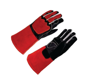 Holy Signs International HSI-0013 Leather Welding <b>Gloves</b> Cotton Lined Straight Thumb Molten Metal Splash Test <b>Type</b> B TIG Use - Product Image 6