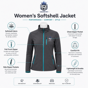 Chaqueta Softshell para Mujer con Acabado Suave, Sensación Flexible y Ajuste Cómodo para Viajes al Aire Libre, Viajes y Uso Diario - Product Image 2
