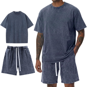 Camiseta de Manga Corta para Hombre, Gris, de Algodón, Cuello Redondo, Corte Holgado, Color Sólido, Transpirable, para Todas las Temporadas - Product Image 5
