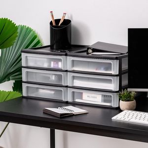 Set di 2 Organizzatori in Plastica a 3 Cassetti per Scrivania, Vanità, Smalti, Bagno, Cancelleria, Articoli per Arte e Artigianato, per Uso in Ufficio e Trucco - Product Image 5