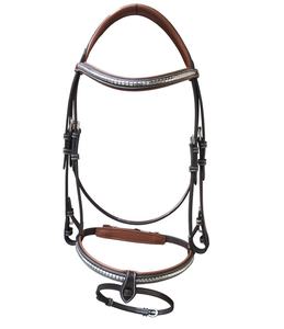 Brida de Cuero Marrón Premium Duradera para Caballo con Frontal Decorativo Acolchado, Estilo Inglés, Ideal para Exhibición, Entrenamiento y Competición - Product Image 2