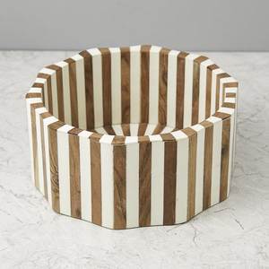 Bol décoratif artisanal en os incrusté, bol design en os incrusté, bol de présentation en os incrusté - Product Image 4